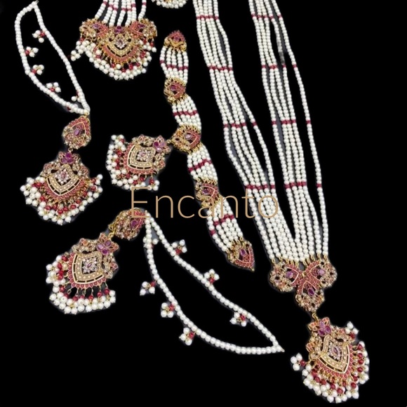 Indian jewelry set. Pakistani jewelry set. Made to order. - Picture 3 of 3